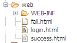 首先准备两个页面 success.html fail.html